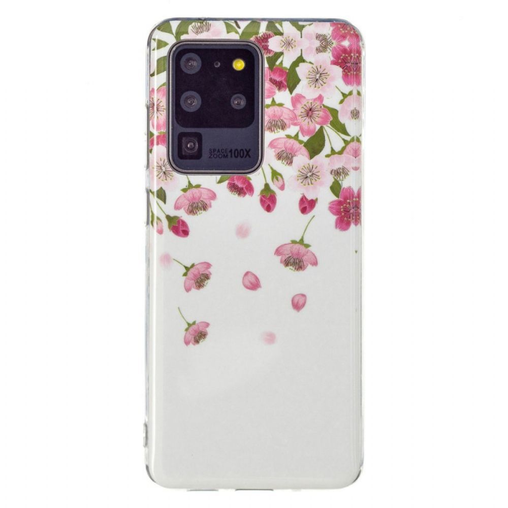 Hoesje voor Samsung Galaxy S20 Ultra Fluorescerende Bloemen