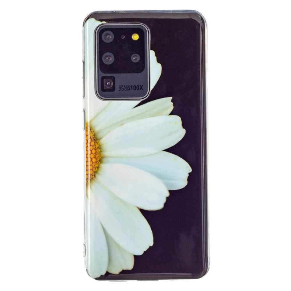 Hoesje voor Samsung Galaxy S20 Ultra Fluorescerende Bloemenreeks