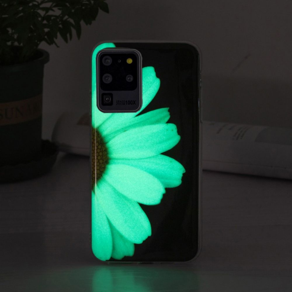 Hoesje voor Samsung Galaxy S20 Ultra Fluorescerende Bloemenreeks