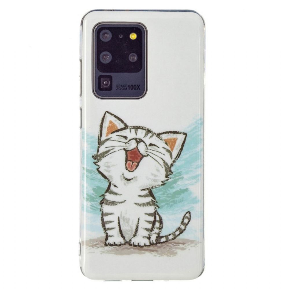 Hoesje voor Samsung Galaxy S20 Ultra Fluorescerende Kat