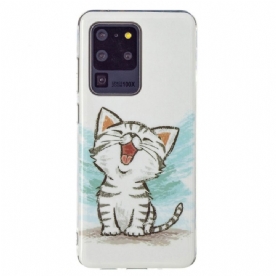 Hoesje voor Samsung Galaxy S20 Ultra Fluorescerende Kat