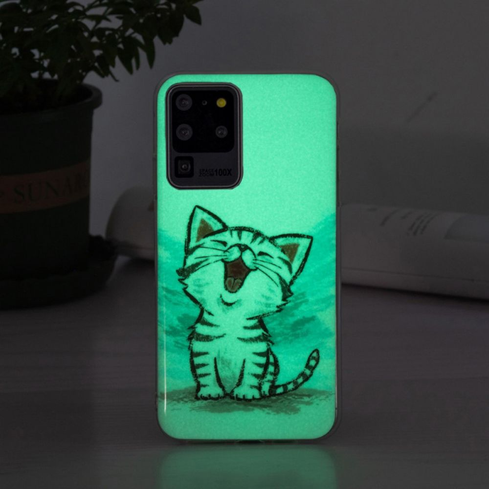 Hoesje voor Samsung Galaxy S20 Ultra Fluorescerende Kat