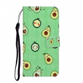 Leren Hoesje voor Samsung Galaxy S20 Ultra Met Ketting Avocado Verstelbare Riem