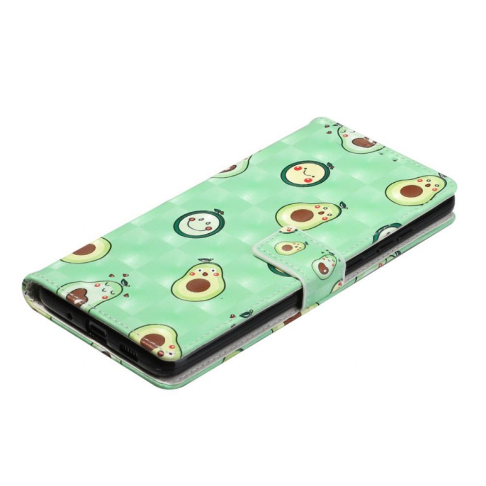 Leren Hoesje voor Samsung Galaxy S20 Ultra Met Ketting Avocado Verstelbare Riem