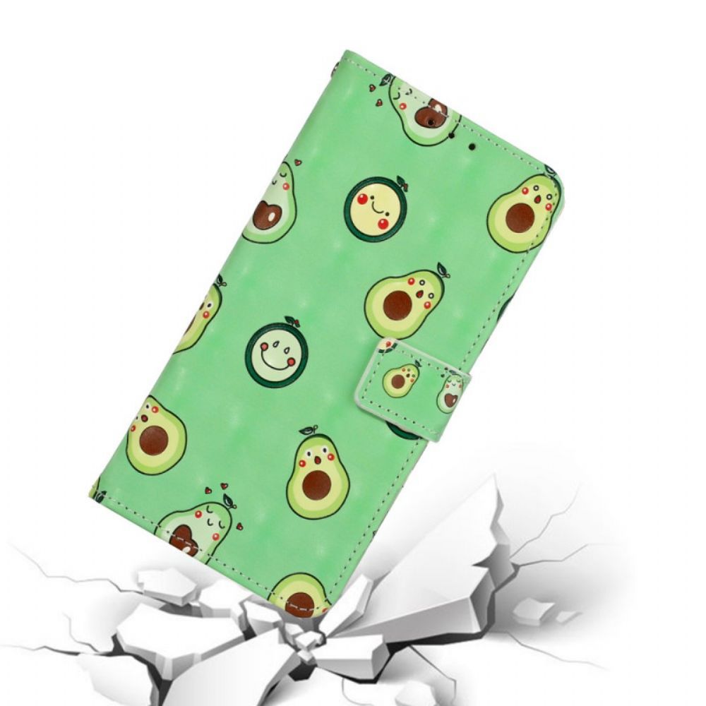 Leren Hoesje voor Samsung Galaxy S20 Ultra Met Ketting Avocado Verstelbare Riem