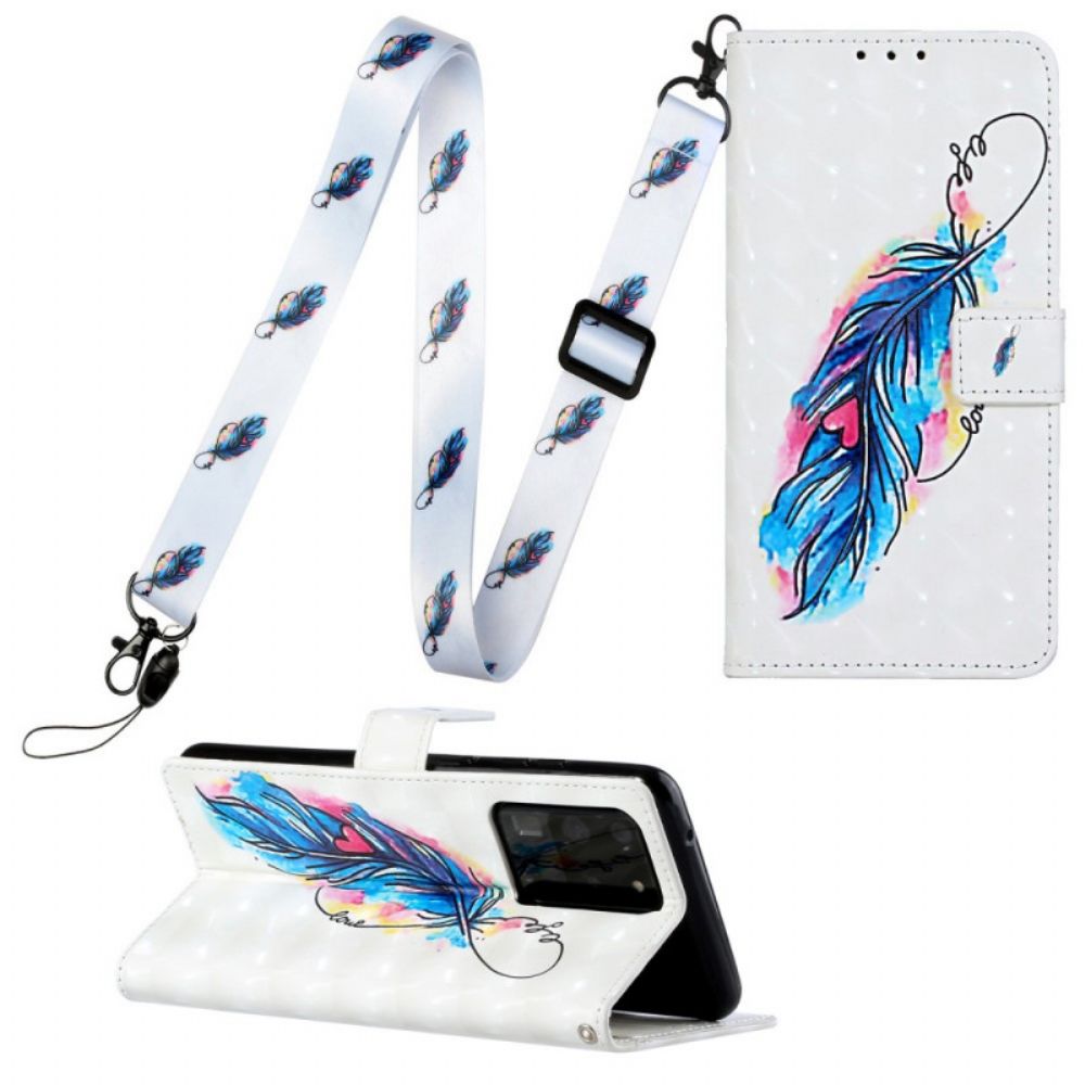 Leren Hoesje voor Samsung Galaxy S20 Ultra Met Ketting Verstelbare Veerriem