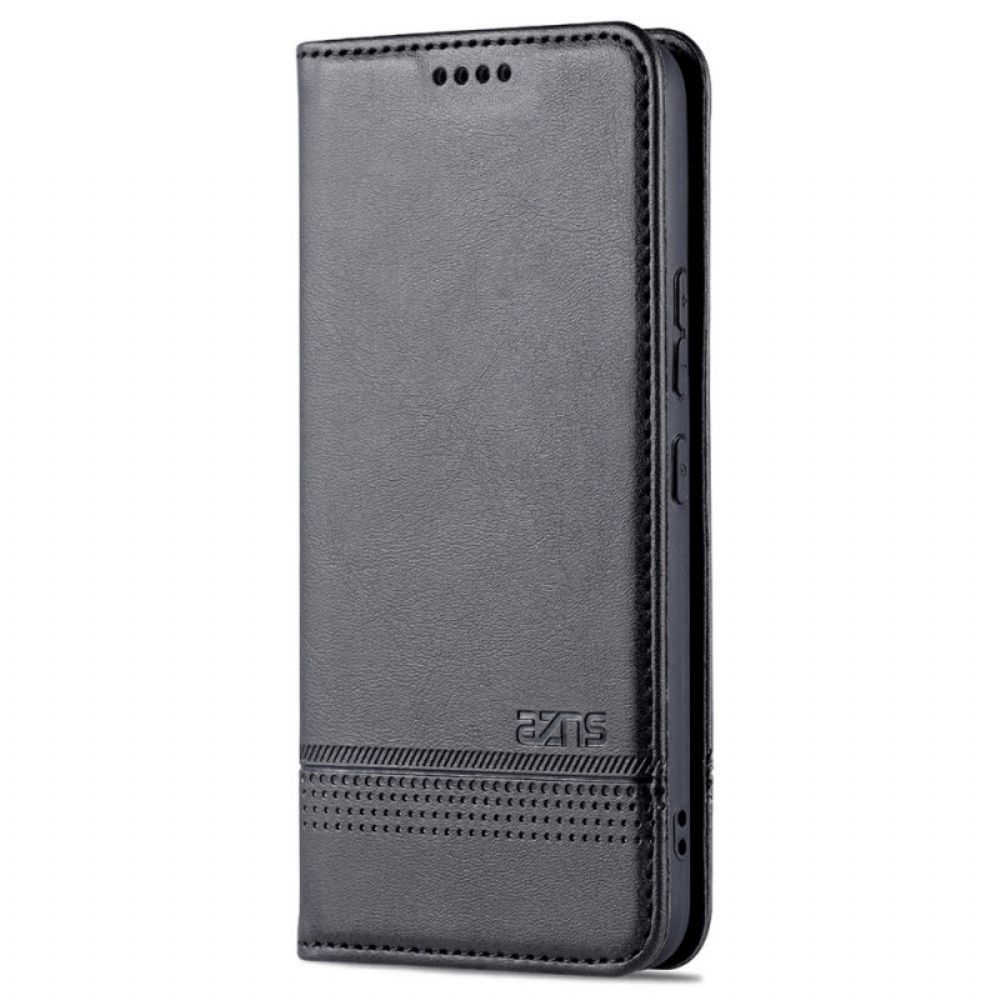 Bescherming Hoesje voor Samsung Galaxy S22 5G Folio-hoesje Azns Lederen Stijl