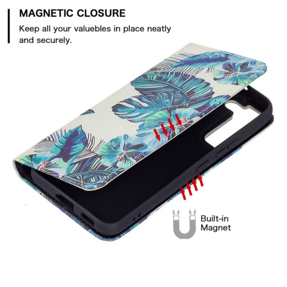 Bescherming Hoesje voor Samsung Galaxy S22 5G Folio-hoesje Bladeren