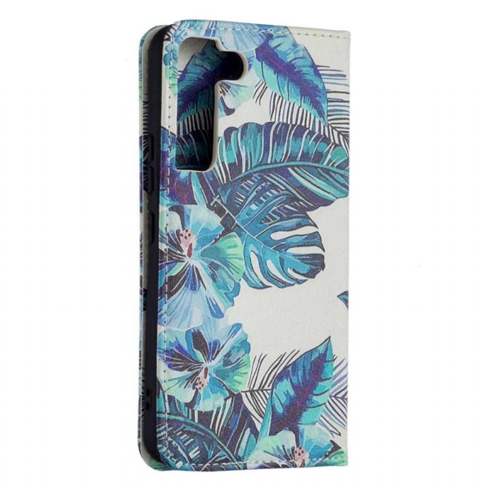 Bescherming Hoesje voor Samsung Galaxy S22 5G Folio-hoesje Bladeren