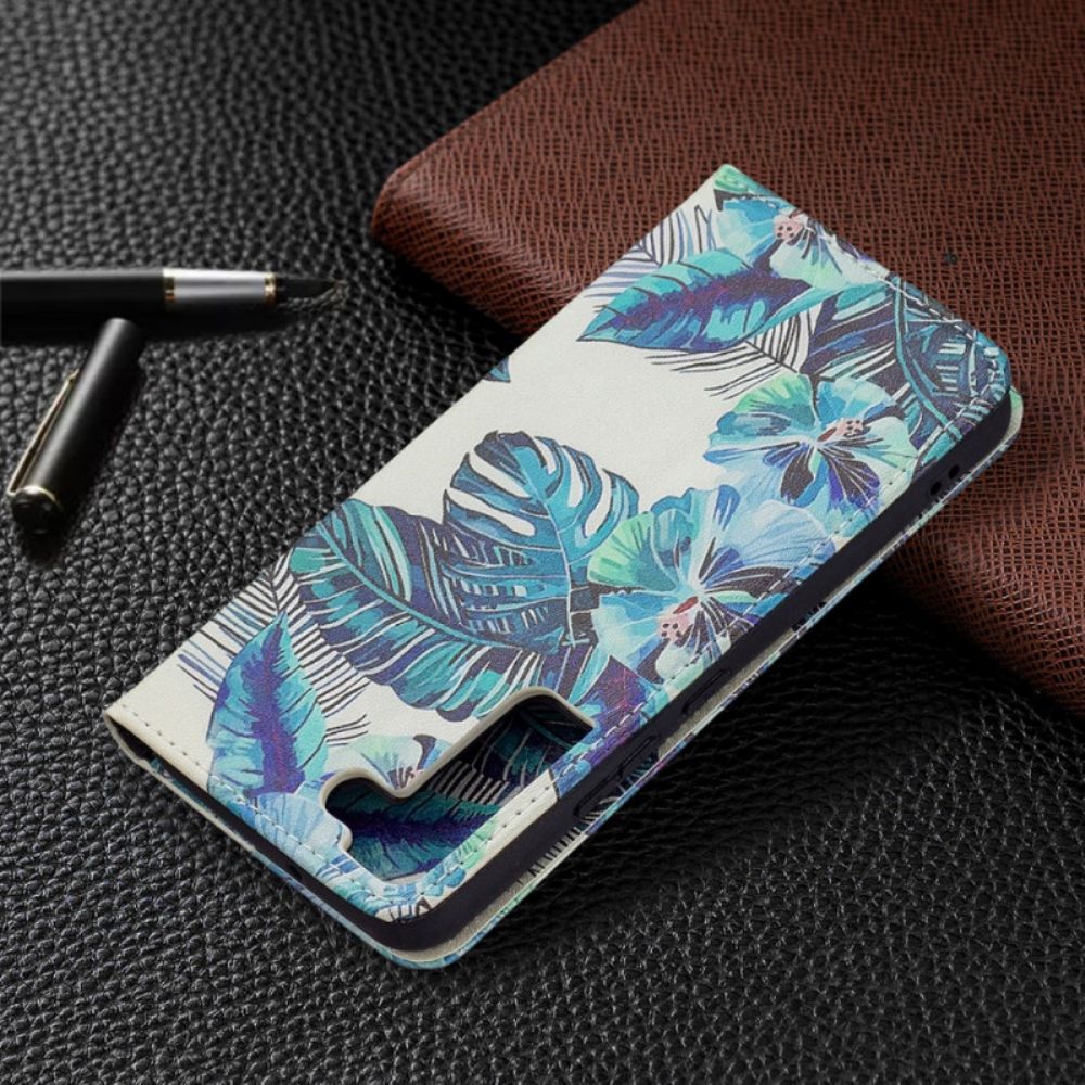 Bescherming Hoesje voor Samsung Galaxy S22 5G Folio-hoesje Bladeren