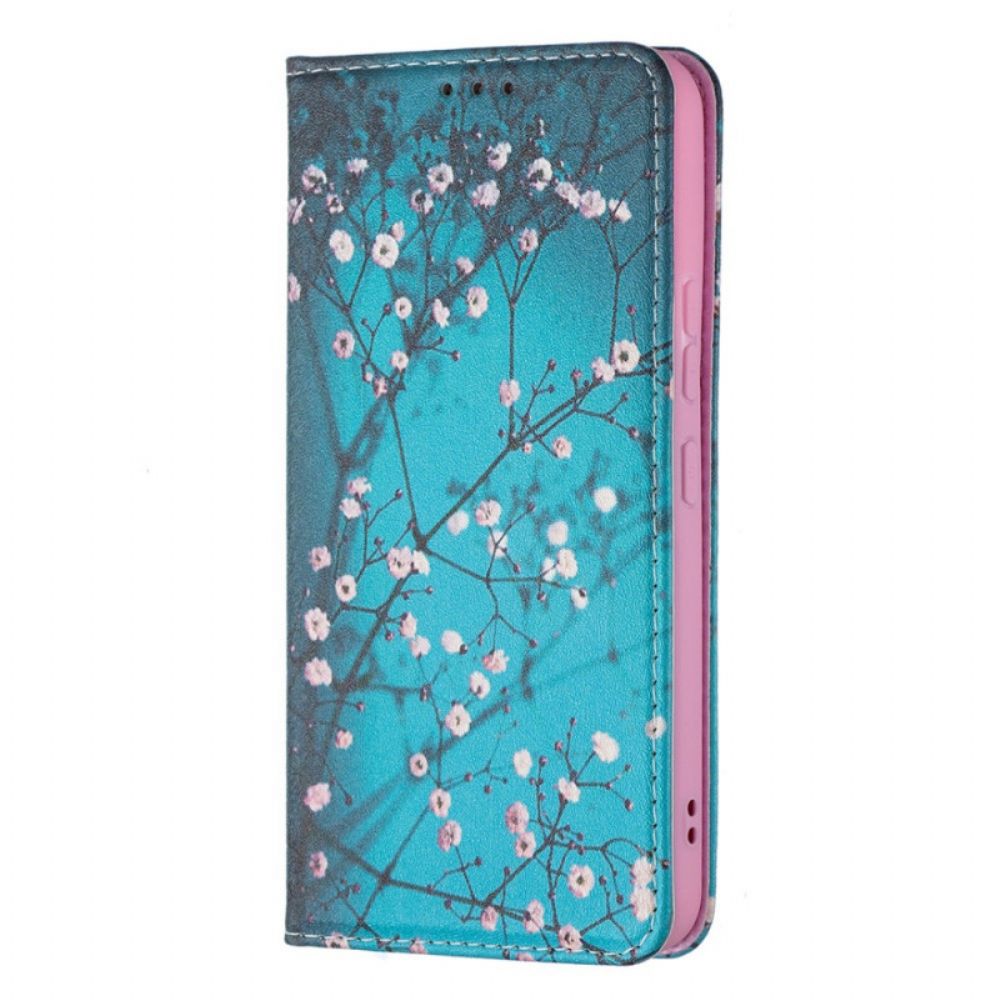 Bescherming Hoesje voor Samsung Galaxy S22 5G Folio-hoesje Bloeiende Takken