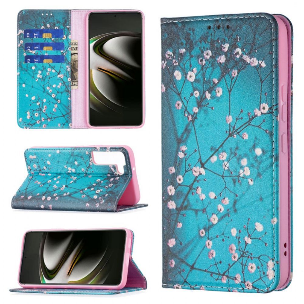 Bescherming Hoesje voor Samsung Galaxy S22 5G Folio-hoesje Bloeiende Takken