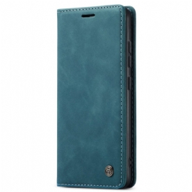 Bescherming Hoesje voor Samsung Galaxy S22 5G Folio-hoesje Caseme Kunstleer