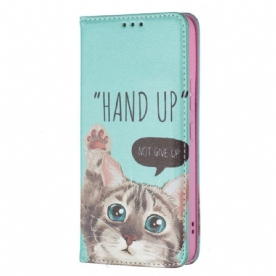 Bescherming Hoesje voor Samsung Galaxy S22 5G Folio-hoesje Hand Omhoog