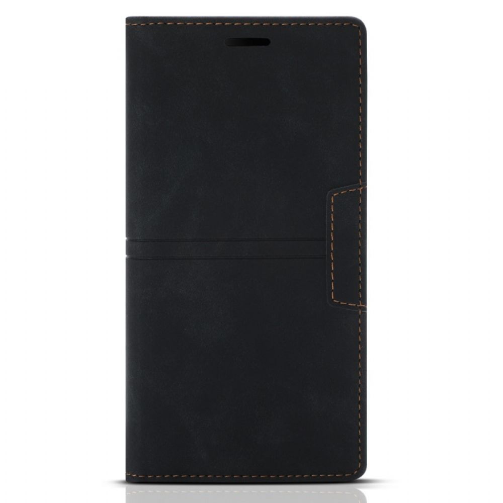 Bescherming Hoesje voor Samsung Galaxy S22 5G Folio-hoesje Lederen Stijl Couture Magnetische Sluiting