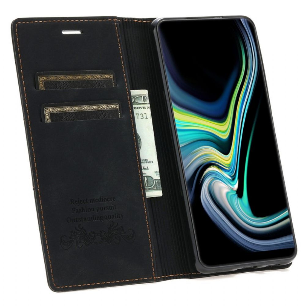 Bescherming Hoesje voor Samsung Galaxy S22 5G Folio-hoesje Lederen Stijl Couture Magnetische Sluiting