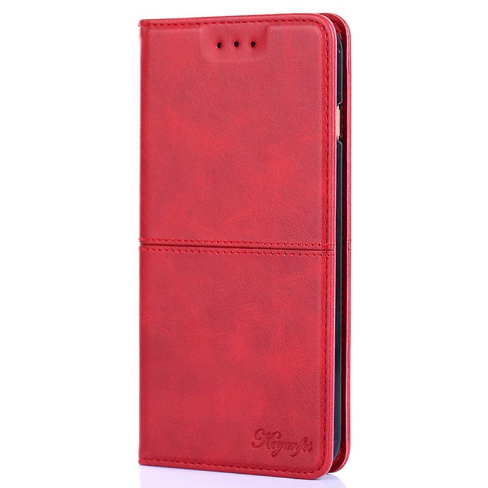 Bescherming Hoesje voor Samsung Galaxy S22 5G Folio-hoesje Leerstijl Naaien