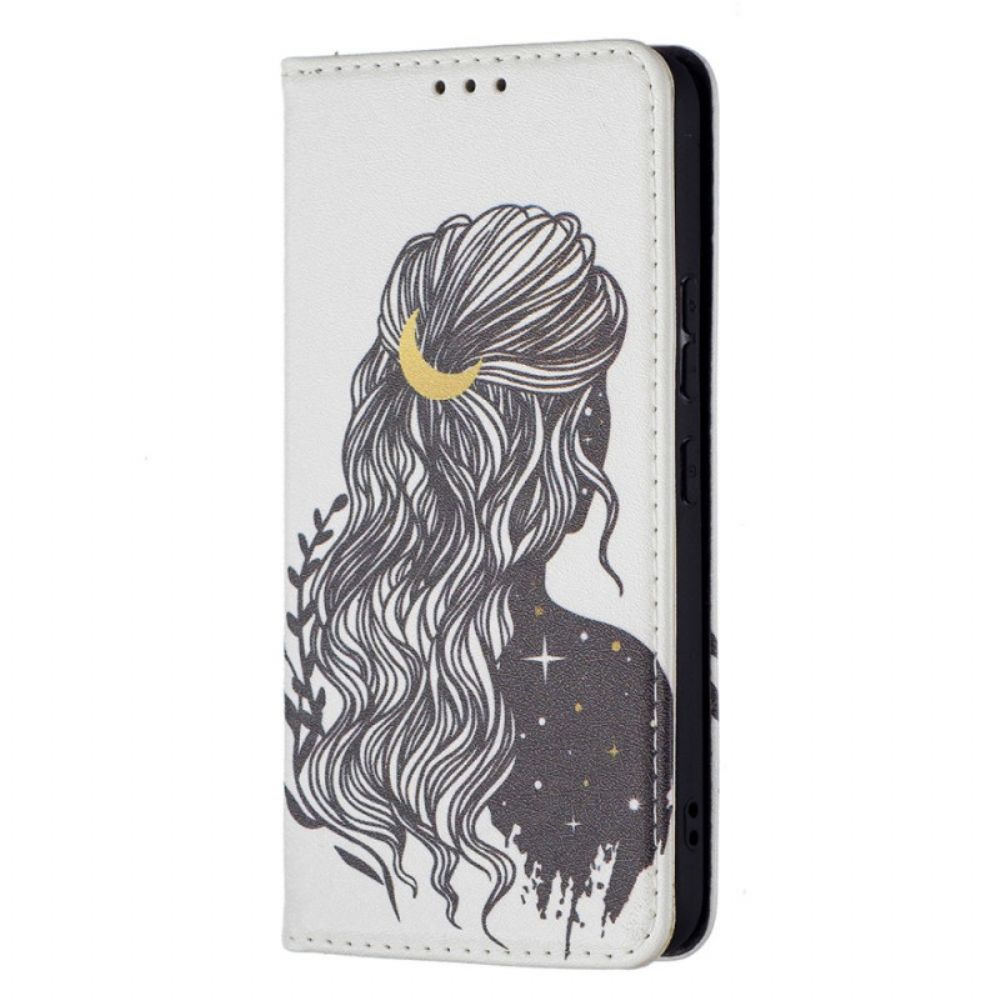 Bescherming Hoesje voor Samsung Galaxy S22 5G Folio-hoesje Mooi Haar