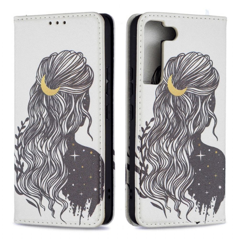 Bescherming Hoesje voor Samsung Galaxy S22 5G Folio-hoesje Mooi Haar