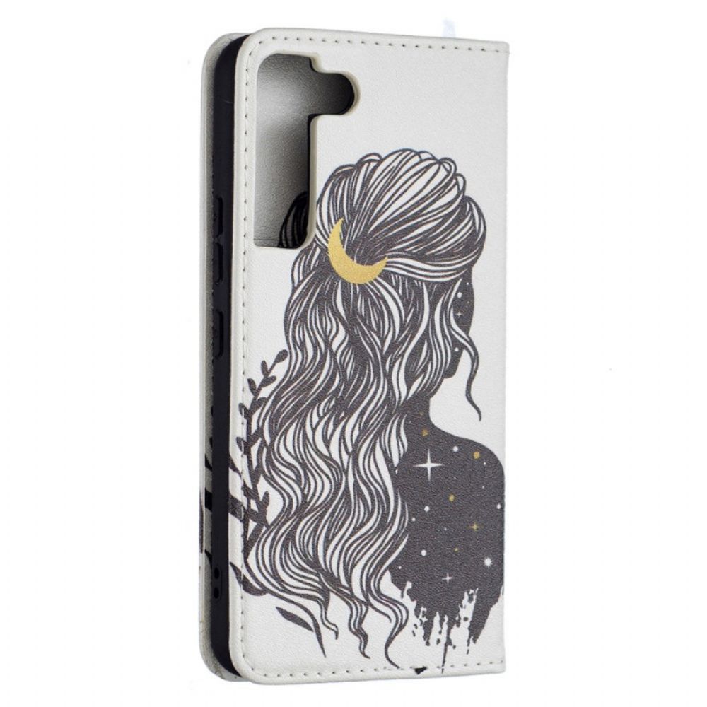 Bescherming Hoesje voor Samsung Galaxy S22 5G Folio-hoesje Mooi Haar