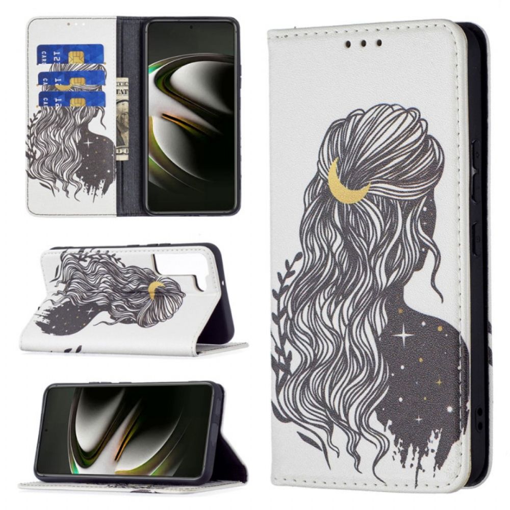 Bescherming Hoesje voor Samsung Galaxy S22 5G Folio-hoesje Mooi Haar