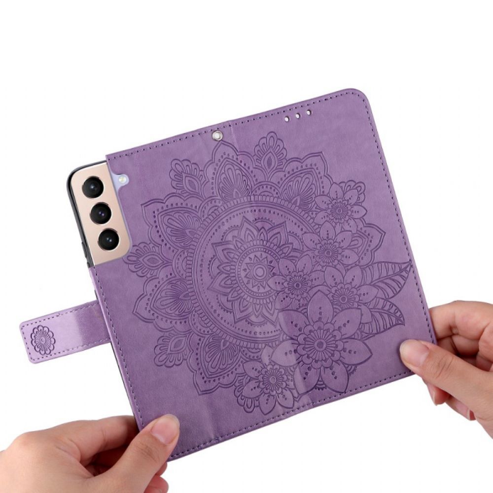 Flip Case voor Samsung Galaxy S22 5G Bloemenmandala