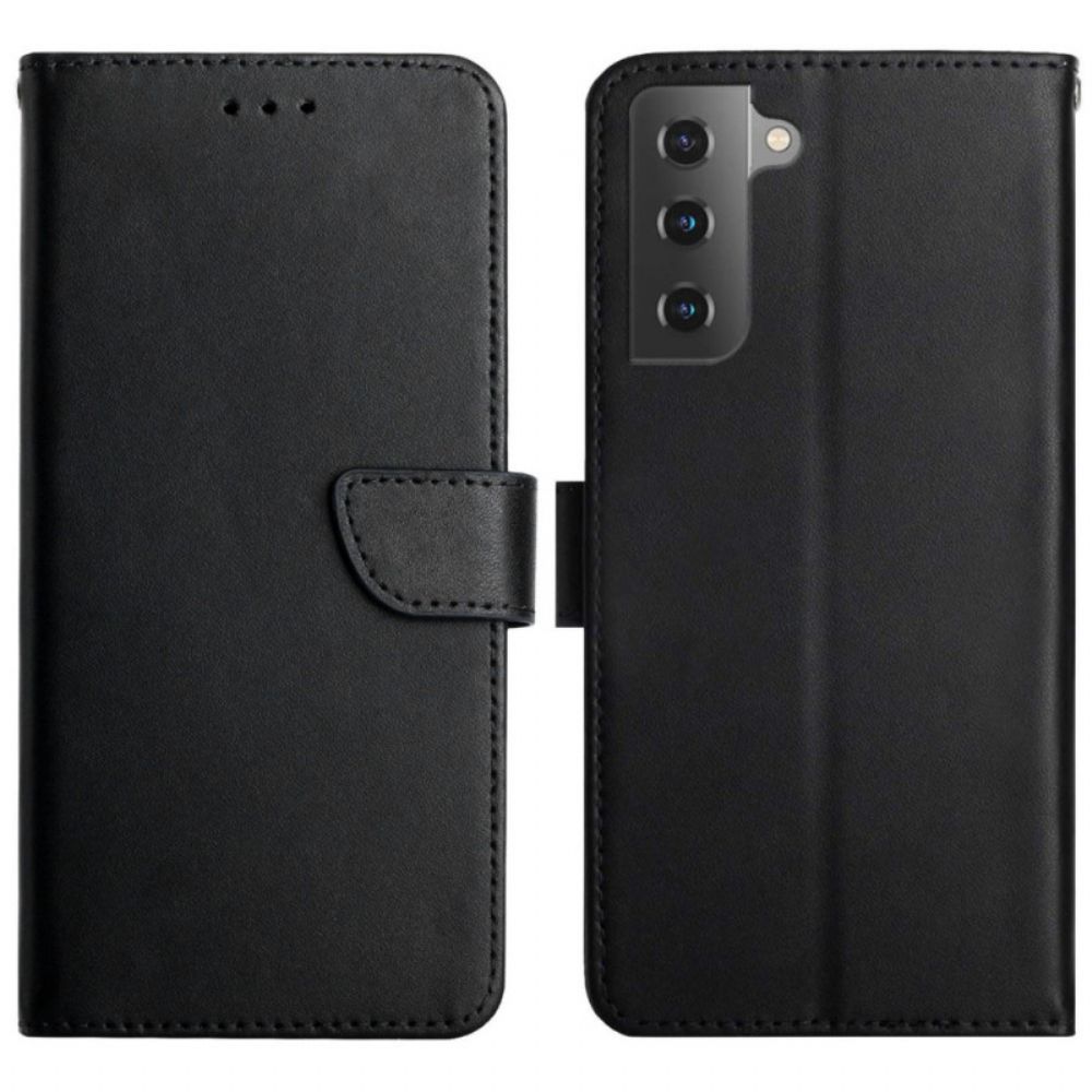 Flip Case voor Samsung Galaxy S22 5G Echt Nappaleer