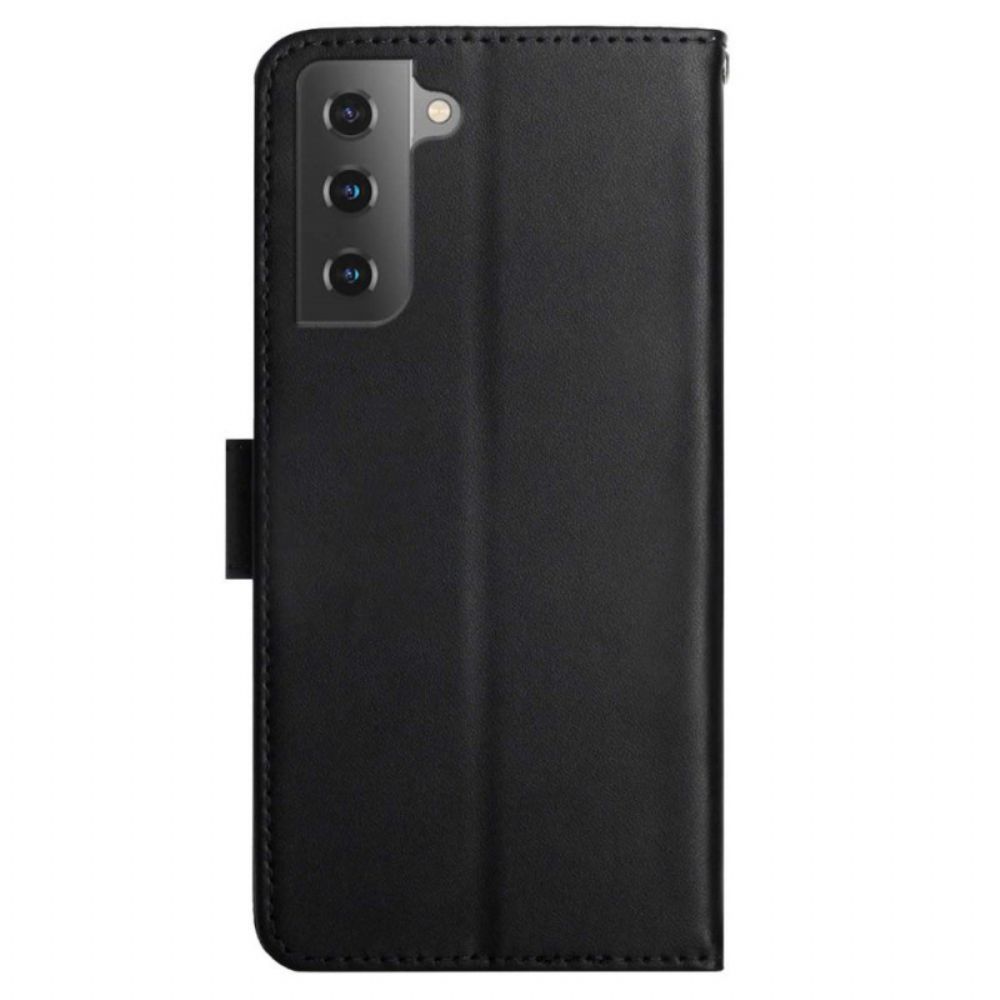 Flip Case voor Samsung Galaxy S22 5G Echt Nappaleer