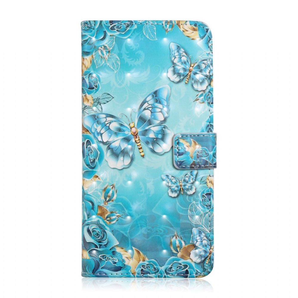 Flip Case voor Samsung Galaxy S22 5G Vliegende Vlinders