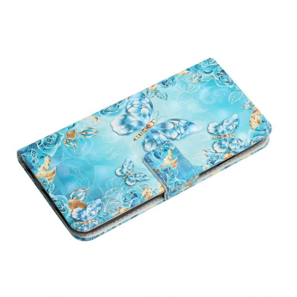 Flip Case voor Samsung Galaxy S22 5G Vliegende Vlinders