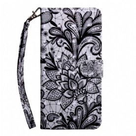 Folio-hoesje voor Samsung Galaxy S22 5G Chique Kant