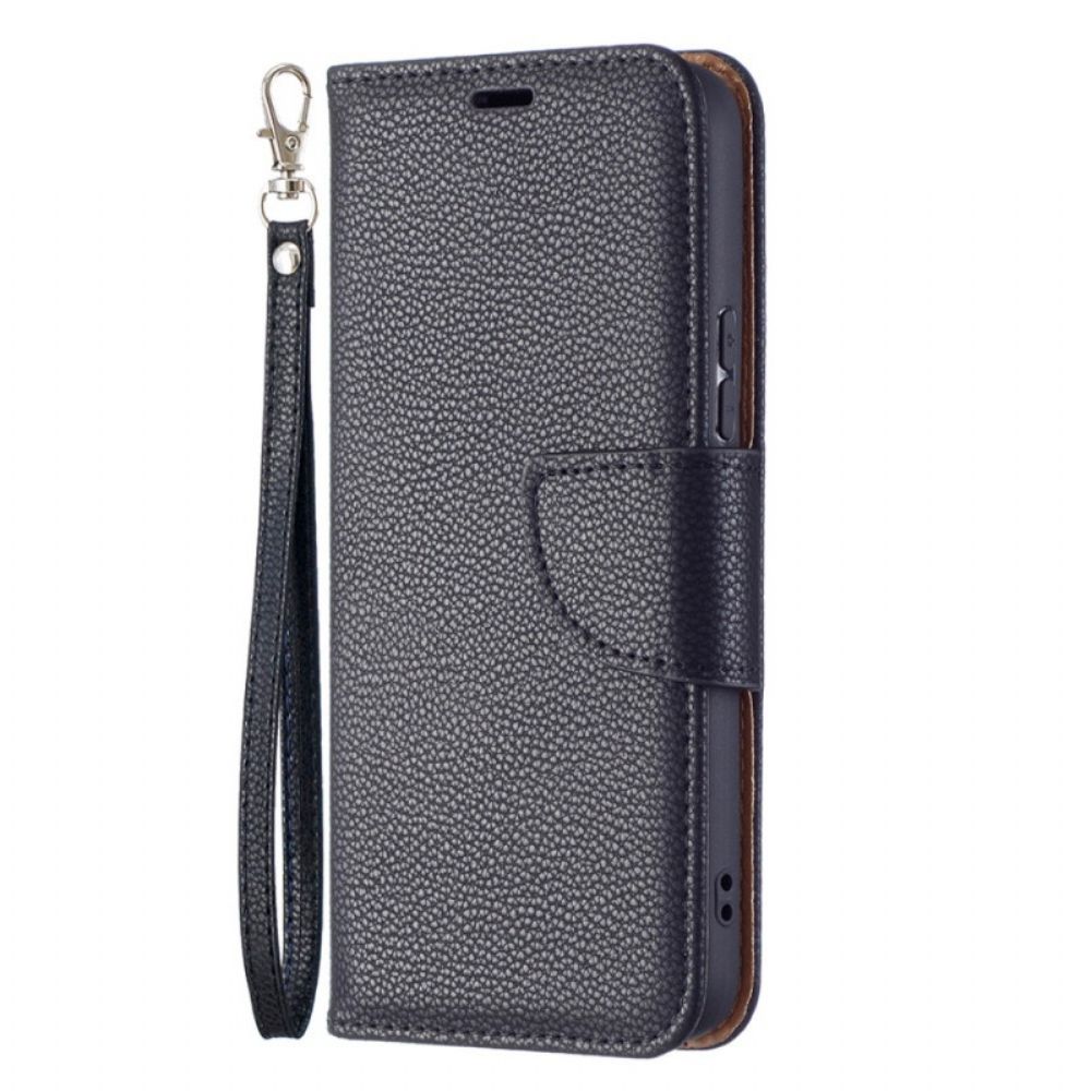 Folio-hoesje voor Samsung Galaxy S22 5G Flip Case Litchi Flap Schuin