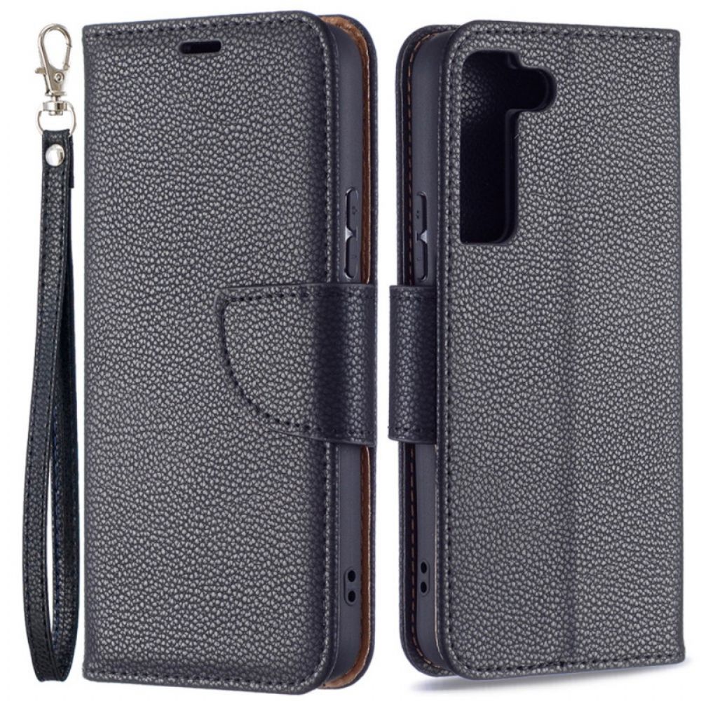 Folio-hoesje voor Samsung Galaxy S22 5G Flip Case Litchi Flap Schuin