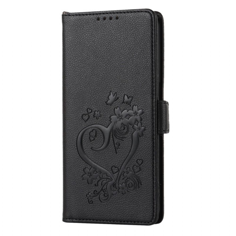 Folio-hoesje voor Samsung Galaxy S22 5G Hart Met Riem