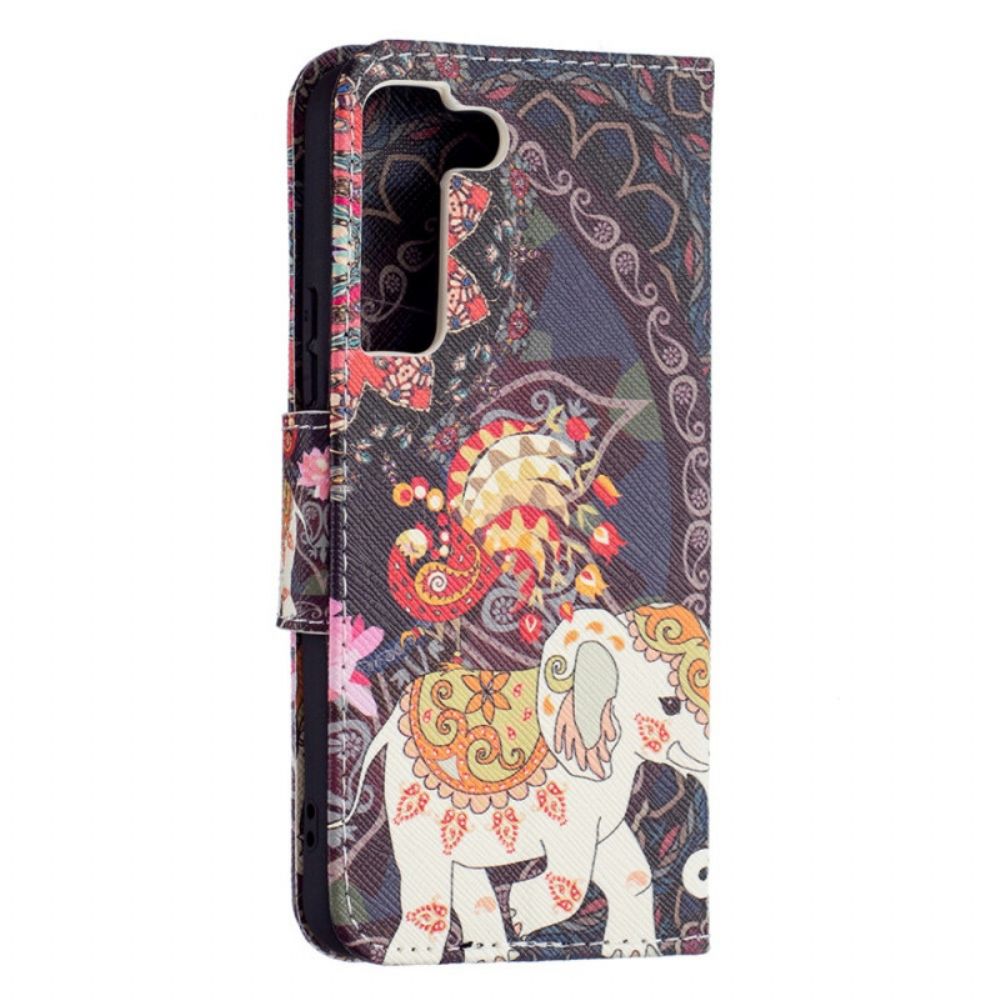 Folio-hoesje voor Samsung Galaxy S22 5G Indische Olifant