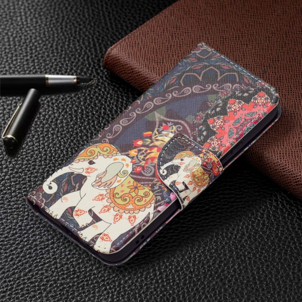 Folio-hoesje voor Samsung Galaxy S22 5G Indische Olifant