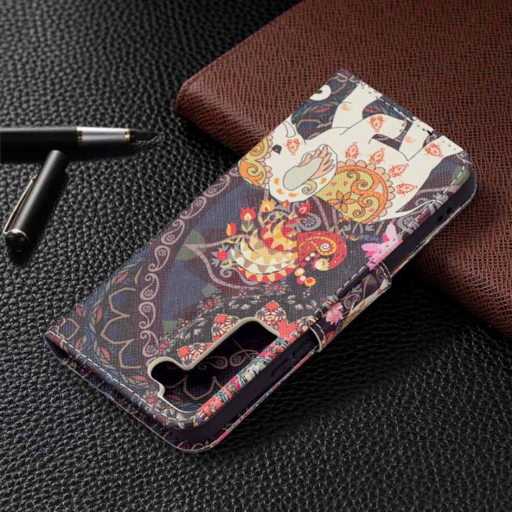 Folio-hoesje voor Samsung Galaxy S22 5G Indische Olifant