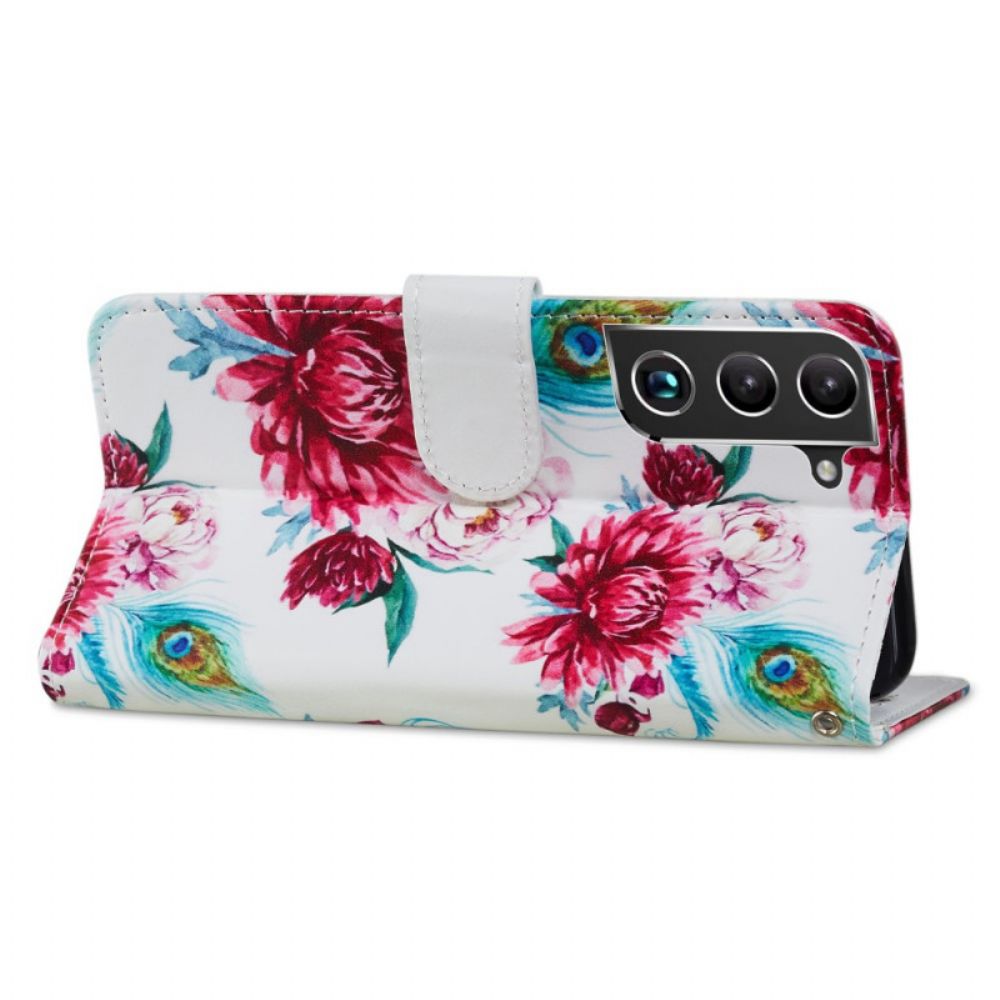 Folio-hoesje voor Samsung Galaxy S22 5G Intense Bloemen