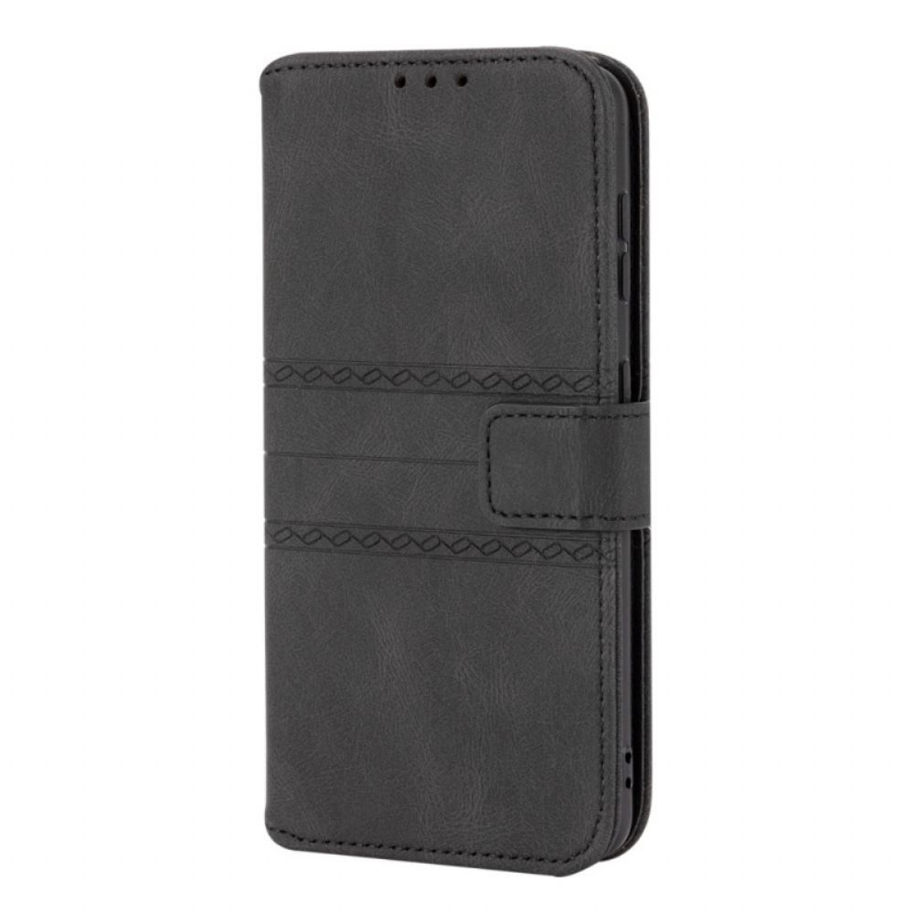 Folio-hoesje voor Samsung Galaxy S22 5G Kant Naden