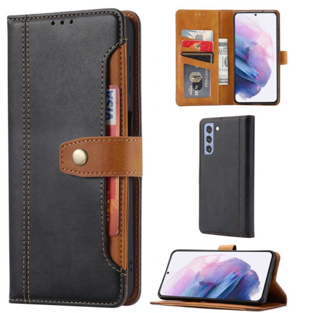 Folio-hoesje voor Samsung Galaxy S22 5G Kunstleer Met Riem