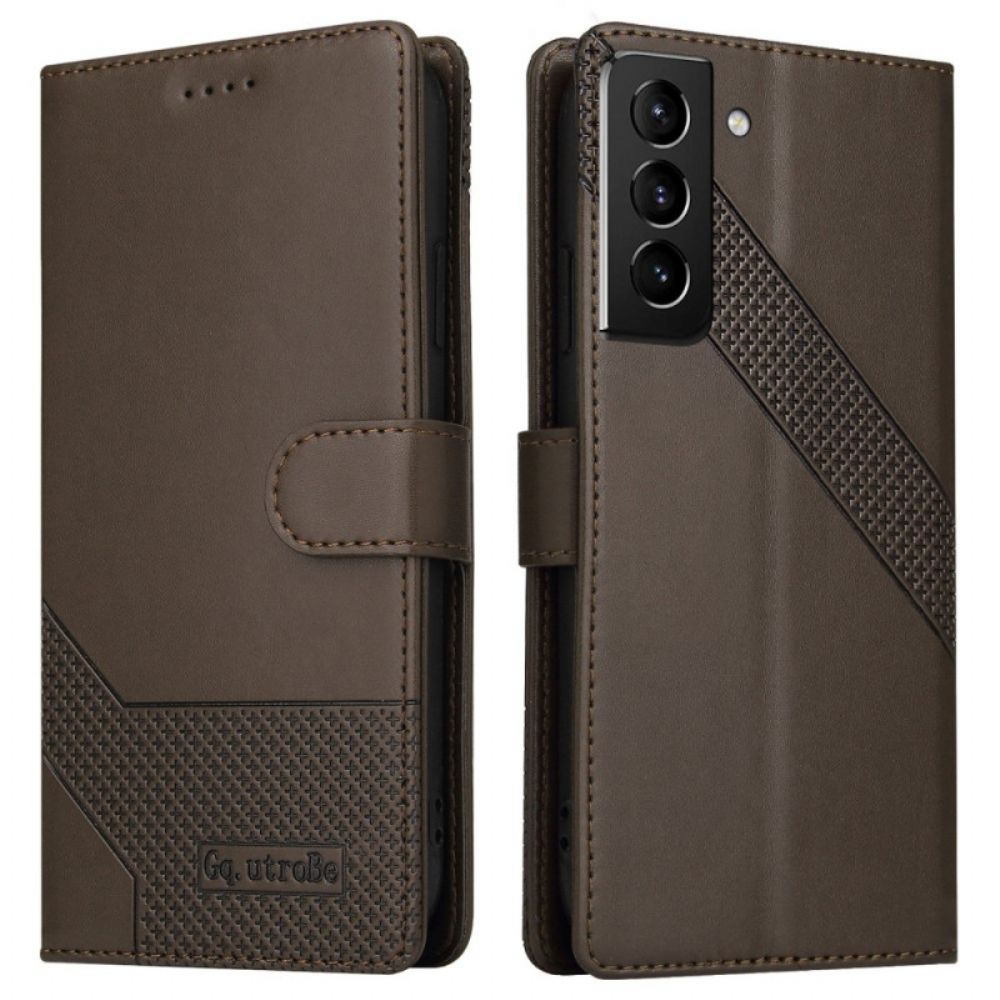 Folio-hoesje voor Samsung Galaxy S22 5G Ledereffect Gq.utrobe