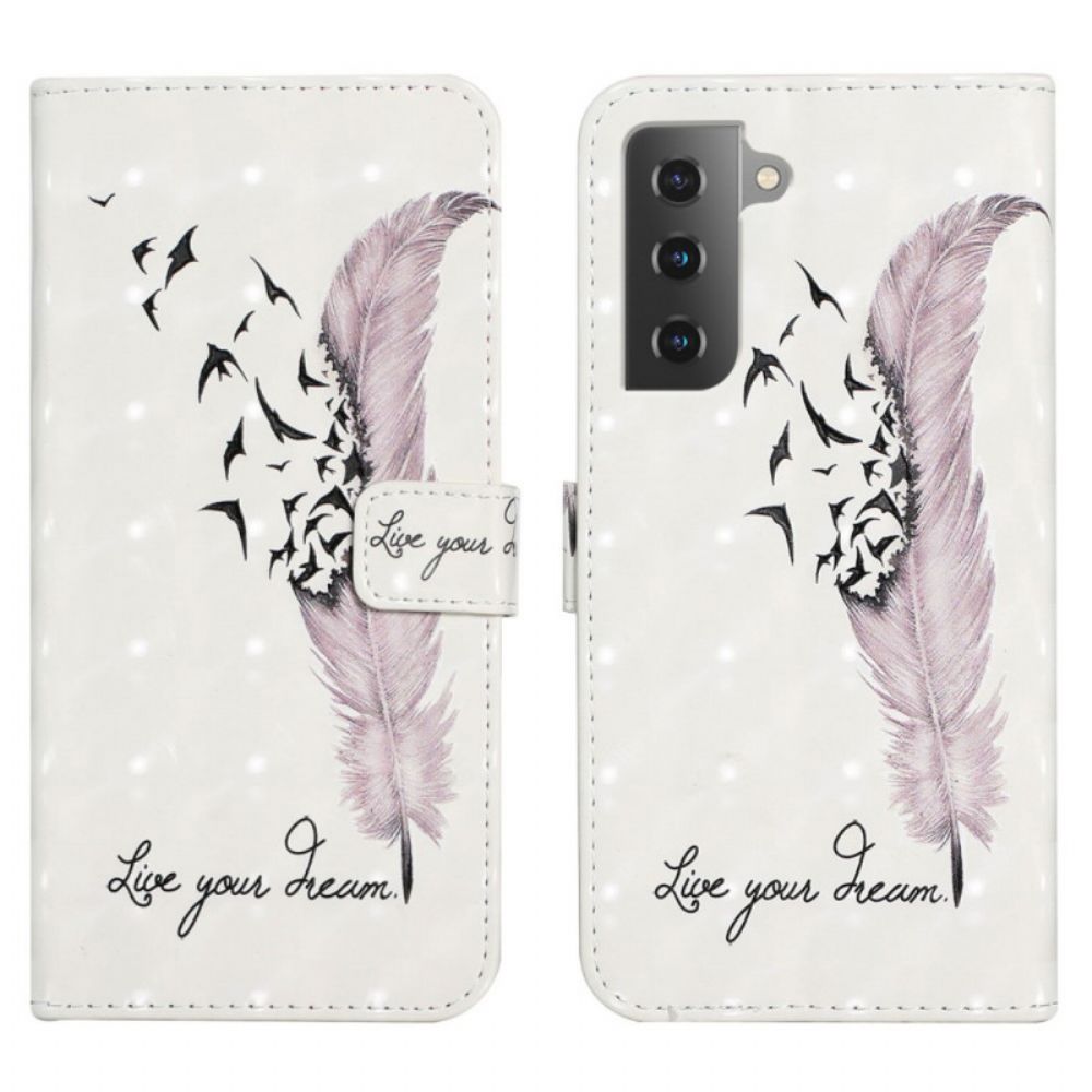 Folio-hoesje voor Samsung Galaxy S22 5G Leef Je Droom