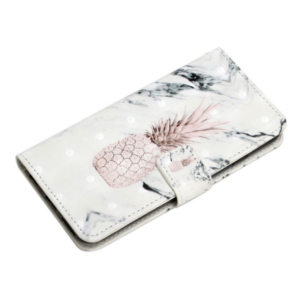 Folio-hoesje voor Samsung Galaxy S22 5G Lichtvlek Ananas