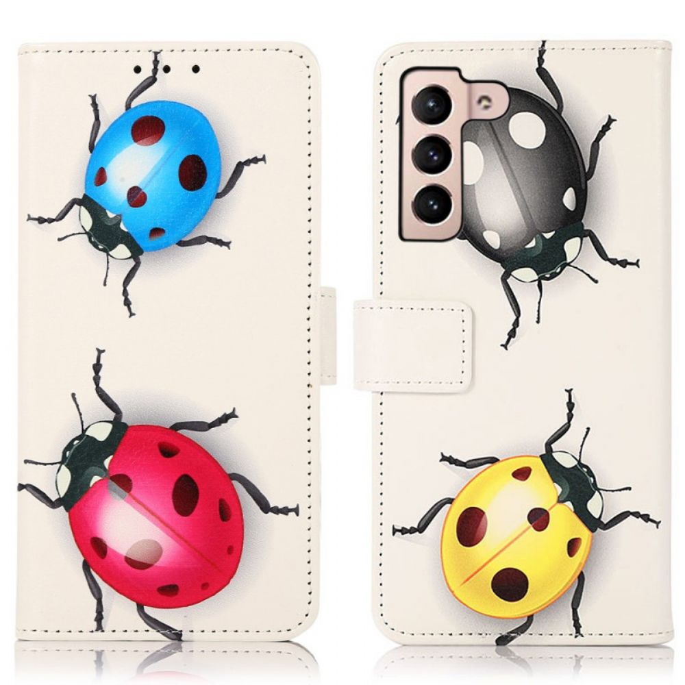 Folio-hoesje voor Samsung Galaxy S22 5G Lieveheersbeestje