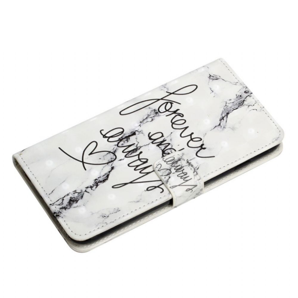 Folio-hoesje voor Samsung Galaxy S22 5G Marmer Forever & Always