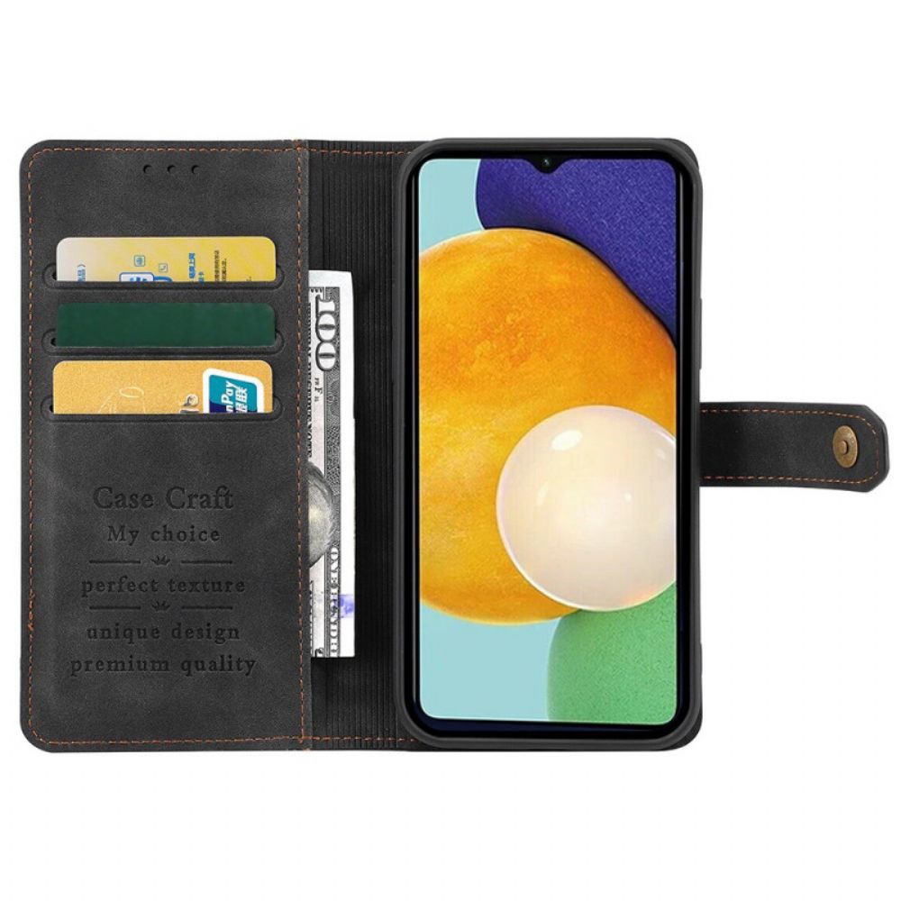 Folio-hoesje voor Samsung Galaxy S22 5G Met Case Craft Riem