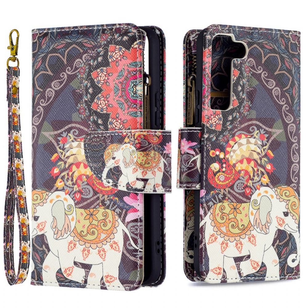 Folio-hoesje voor Samsung Galaxy S22 5G Olifantenzak Met Rits