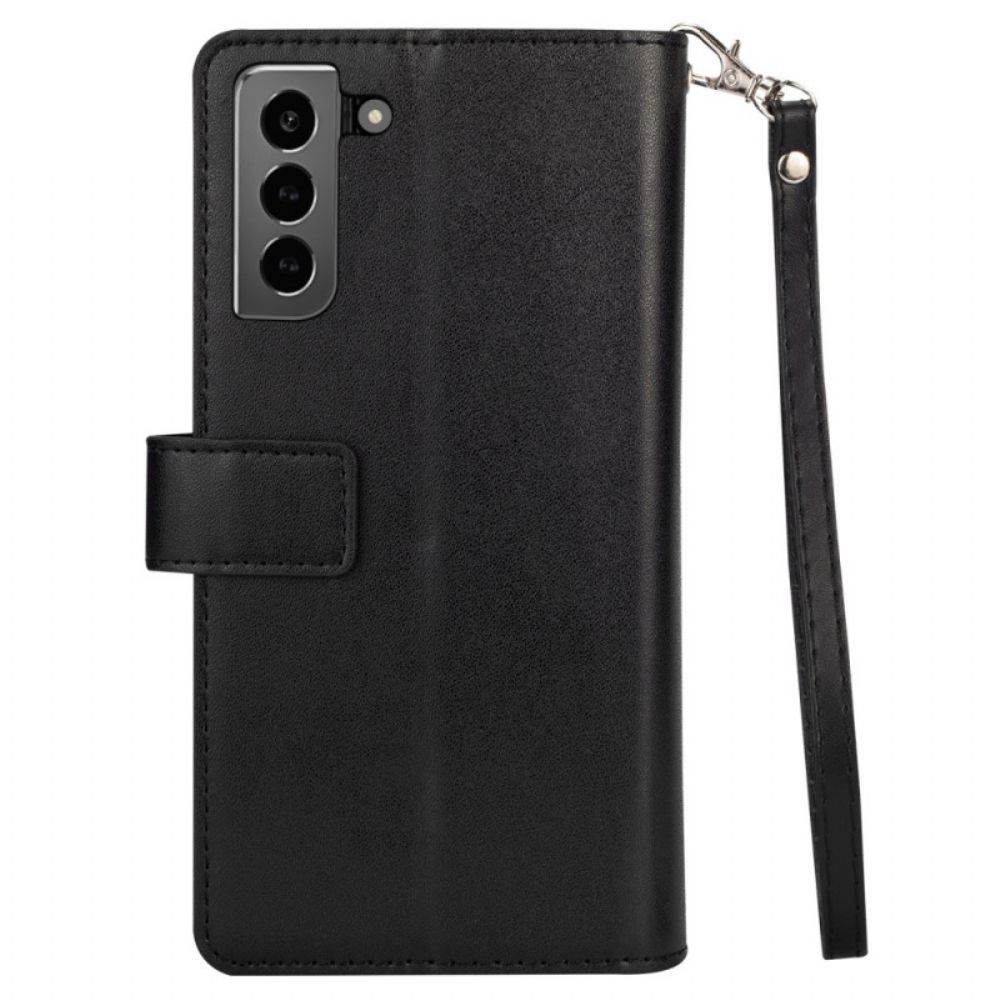 Folio-hoesje voor Samsung Galaxy S22 5G Portemonnee En Lanyard