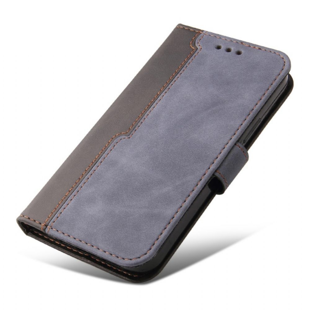 Folio-hoesje voor Samsung Galaxy S22 5G Tweekleurig