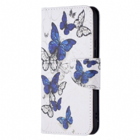 Folio-hoesje voor Samsung Galaxy S22 5G Vlinders Koningen